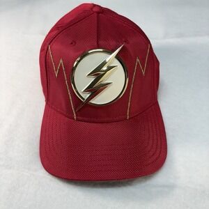 Vintage The Flash Shiny DC Super Hero‎ SnapBack Polyethylene Cap Hat